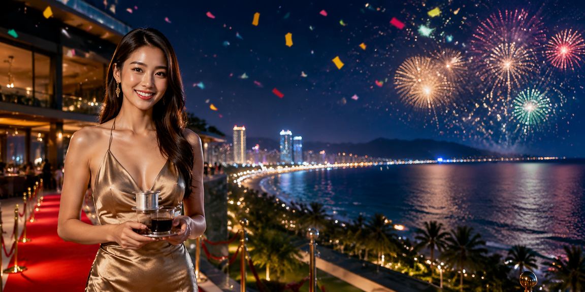 Người dùng Đà Nẵng đọc dữ liệu thể thao bên ly cà phê Việt Nam