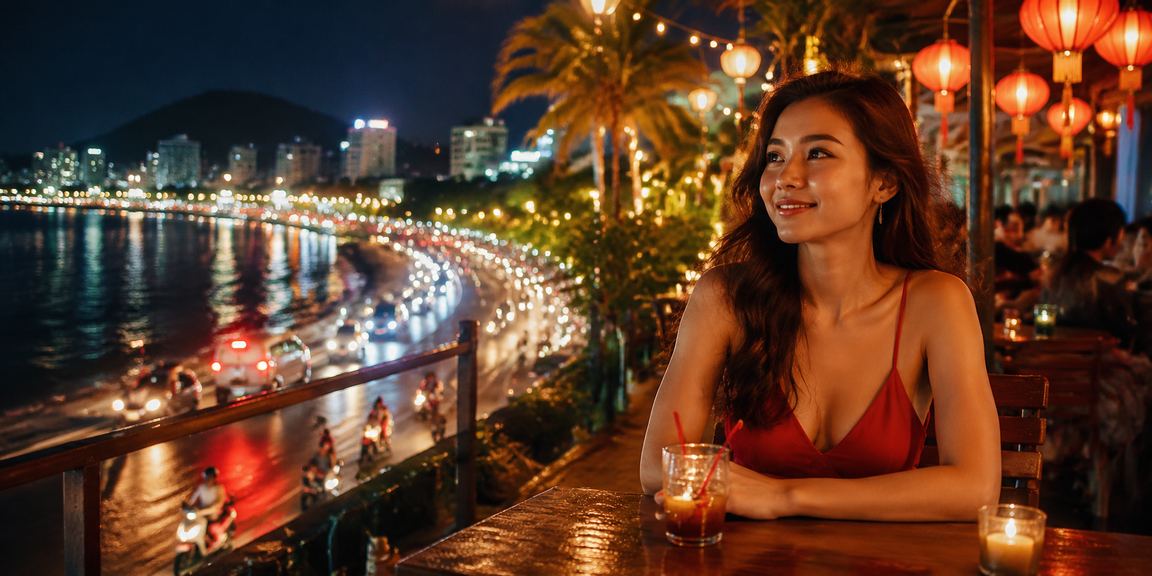 Người dùng Vũng Tàu đọc FAQ và case study tại quán cà phê